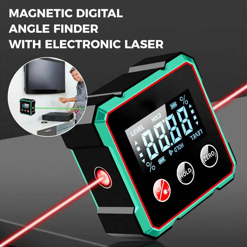 📢🔧 VENTA CALIENTE 🔥Medidor de ángulo digital magnético de 4 lados con láser