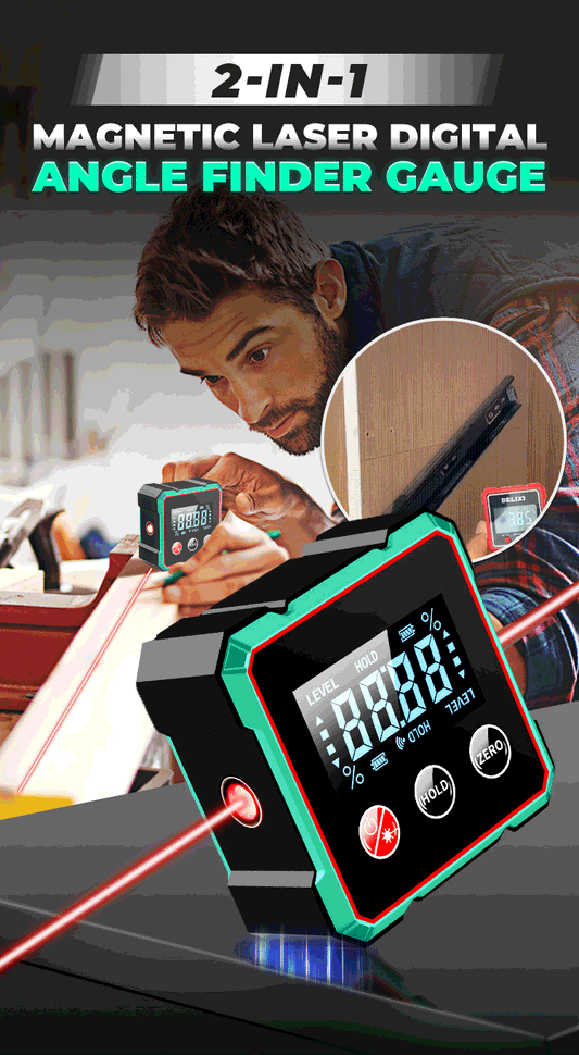 📢🔧 VENTA CALIENTE 🔥Medidor de ángulo digital magnético de 4 lados con láser